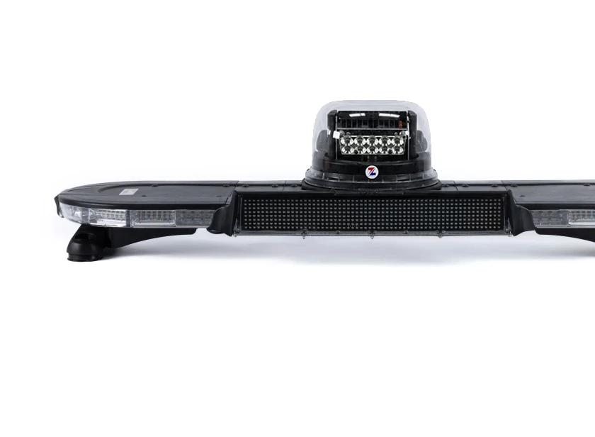 Haztec XL 75 dakset met geïntegreerd LED tekstbord, HAZTEC zoeklicht en transparante lenzen van Marelko
